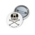 Turtle Skull and Crossbones Pin Button