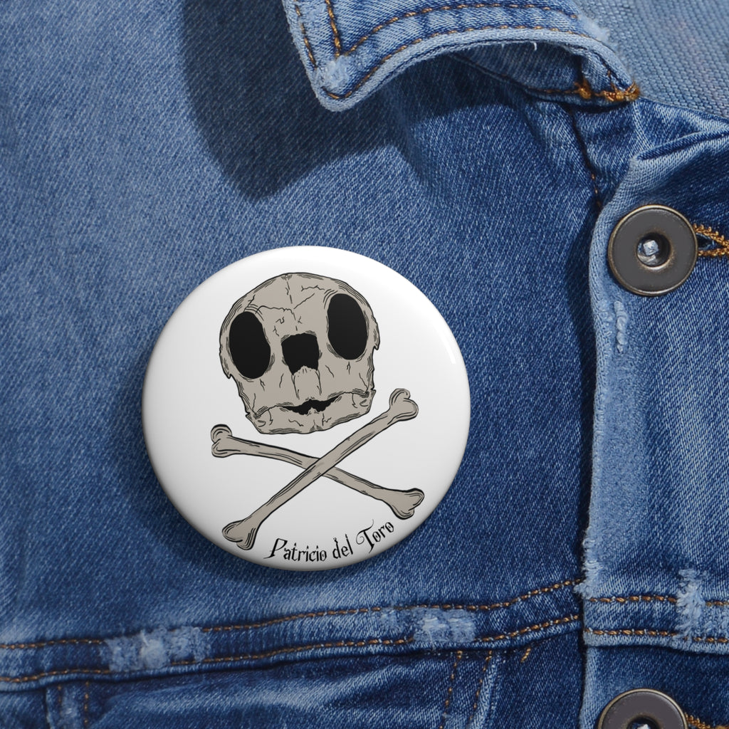 Turtle Skull and Crossbones Pin Button